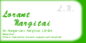 lorant margitai business card