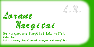 lorant margitai business card
